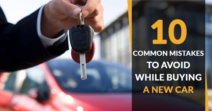 Avoiding common mistakes when buying new car